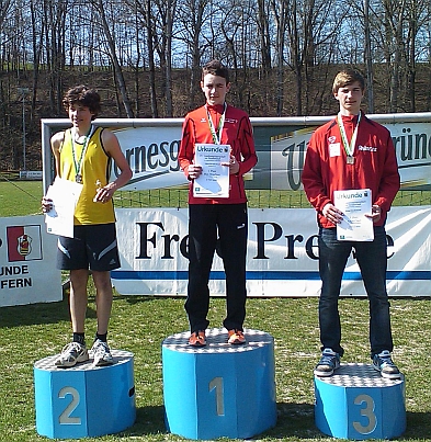 Siegerehrung LM Strassenlauf  Anton